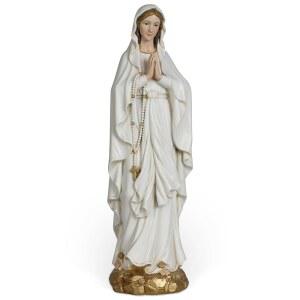 BC 가톨릭 루르드 성모상, 10인치 축복받은 성모 마리아상, 영감의 집 장식, 종교 선물, 손으로 그린 르네상스 조각 순결 및 빌드클래식의 그레이스 컬렉션