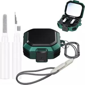 4 in 1 삼성 갤럭시 버즈 4버즈 프로와 호환되는 잠금 케이스 청소 펜 키트 밀리터리 등급 장갑 충격 방지