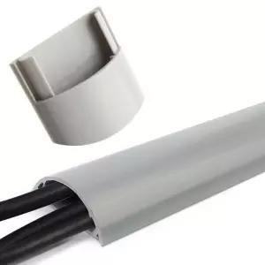 반달형 전선몰딩 회색 대형 1M 전선 쫄대 케이블 정리 xQB4+4lEW