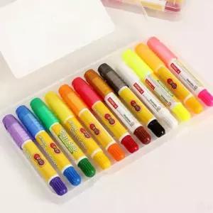 유리 크레용 12색 플라스틱색연필 글라스펜