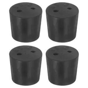 ucell 4개 2구 고무 마개 시험관 플라스크 유리 용기 산업 및 실험실용 테이퍼드 랩 씰 튜브 플러그