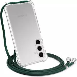 삼성 갤럭시 S24용 YESPURE 투명 케이스 여성용 귀여운 랜야드 스트랩 크리스탈 클리어 소프트 TPU 코너