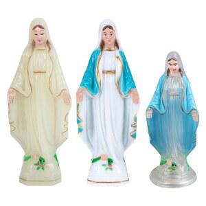 3pcs 버진 조각 어머니 조각품 자동차 대시보드 미니튜어 장식 레트로 마돈나 동상 테이블탑 엄마 크리스마스 양말 플라스틱 빈티지