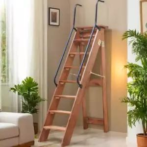 가정용 접이식 사다리 실내 원목 A자형 싱글사이드 이동식 로프트 사다리