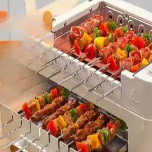 자동 회전 무연 전기 바비큐 그릴 로티서리 구이 기계 가정용 멀티 바비큐 오븐