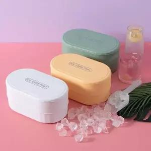 [콩심팥심]큐브 뚜껑 얼음틀 2단 72구 1P 홈카페 아이스 트레이 얼음 얼음틀