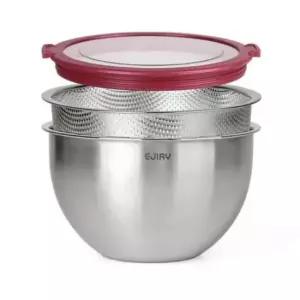 스텐 믹싱 펀칭볼 뚜껑 쌀씻는그릇 믹싱볼채반