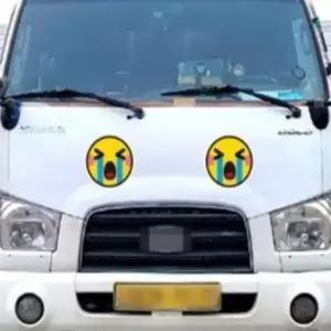 [CAR] 졸음운전 스티커 205x205 학원차스티커 차량용스티커