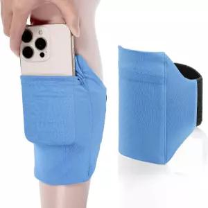 LiUA 다리 휴대폰 홀더 스트랩 발목 지갑 허벅지 종아리 조절 가능한 팔 파우치 미끄럼 방지 스포츠 완장