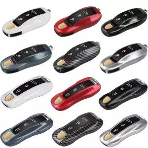 차키케이스 커버 포르쉐 카이엔 마칸 파나메라 718 타이칸 911용 차량용 리모컨 키 쉘 케이스 보호