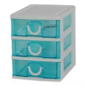팬시정리함 해피 서랍장3단(블루)