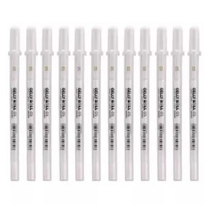 학용품 사쿠라 중성펜 겔리롤 화이트 젤펜 (12개입) 1다스 0.5mm