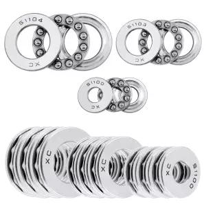 Mardatt 9개입 3종스러스트 볼 베어링 세트 자동차 펌프 공작기계용 크롬강 단열 롤러 (51103 51104 51100)