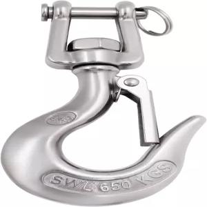 셩휘스 클레비스 슬립 훅 304 스테인리스 스틸 안전 래치 회전 팅 크레인 견인 윈치 레커 ATV 트레일러