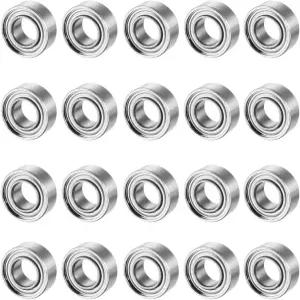 uxcell 20pcs MR63ZZ 3mmx6mmx2.5mm 이중 차폐 미니어처 딥 그루브 볼 베어링