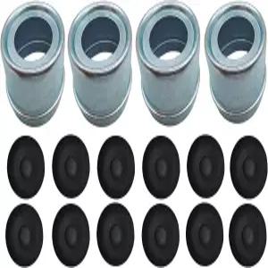 4팩 트레일러 액슬 더스트 캡 컵 그리스 커버 및 12팩을 덱스터 EZ 루브 캠퍼 1.98용 고무 플러그로