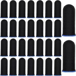 YBEATY 30개 게이밍 핑거 슬리브 경섬유 엄지 보호대 통기성 매끄러운 촉감 랩 내구성 땀 방지 매우 얇은