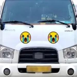 [CAR] 졸음운전 스티커 205x205 학원차스티커 차량용스티커