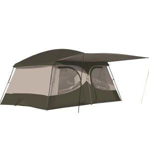 비달이도 텐트 8-10인용 캠핑 텐트, 확장된 베스티블레 2 룸 내후성 가족 하이킹을 위한 방수 야외 설치하기