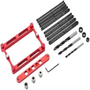 교체 가능한 막대가 있는 센터 파인더 게이지 셀프 센터링 다우링 지그 목공 조이너 구멍 드릴 가이드 위치