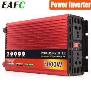 EAFC 범용 차량용 전원 인버터, DC 12V-AC 220V 전압 컨버터, 자동 홈 컨버터, 전원 인버터, 2000W, 3000W
