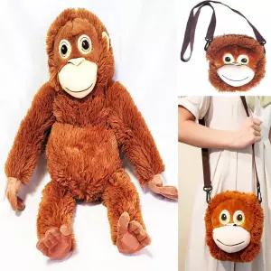 대형 오랑우탄 원숭이 봉제인형 애착인형 오랑이가방 폰가방 미니가방
