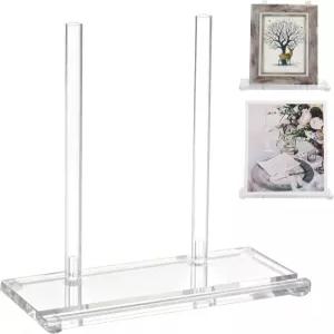 아크릴 책 디스플레이 홀더 클리어 테이블탑 스탠드 홈 오피스용 아트워크 보관 랙 그림책 액자 앨범