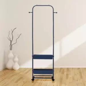 스텐 이시아르 블루 이동형 선반식 행거 옷걸이