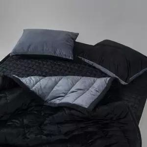 슈퍼싱글침구세트 빌리 극세사 이불패드세트 SS 블랙 리버서블 침구세트