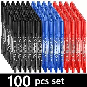 아크릴마카펜 나무 돌 금속 유리용 이중 팁 아트 블랙 블루 유성 잉크 페인트 마커 펜 세트 낙서 마킹 그래