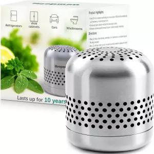 후프몬 냉장고 탈취제 10년 지속 냄새 제거제 - 베이킹 소다 및 봉지보다 더 효과적 자동차 옷장 나노 촉매
