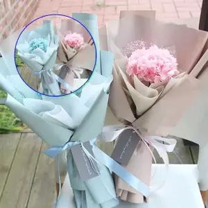 쌍문상회 프리저브드수국꽃다발 핑크 블루