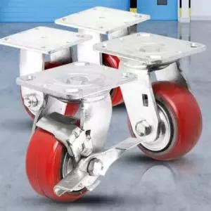 고중량바퀴 4 적색 소형 핸드카바퀴 대차바퀴