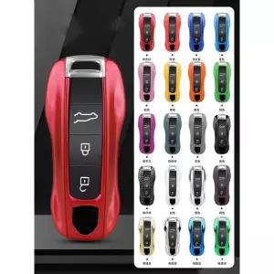 차키케이스 커버 포르쉐 Panamera Macan 718 Taycan 911 Cayman Boxster 9ya 971 원격 스마트 차량용 키 케