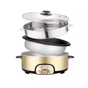 오연수찜기 탈착식 멀티 전기 담황색 만능 샤브샤브찜기 야채 찜솥 스테이크 계란찜기 찜기