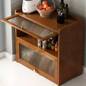 원목 카페장 엔틱 찬장 선반장 다용도 그릇 찻장 수납장