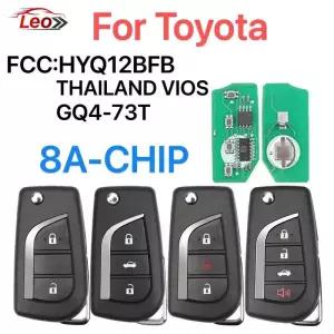 차키케이스 커버 레오 FCCHYQ12BFB GQ4-73T 태국 VIOS Toyota Corolla iM RAV4 Camry 2017-2021 8A-CHIP 차