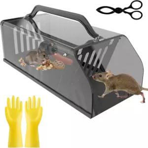 마우스 트랩 휴머니티 - 실내외용 칩멍크 설치류 트랩을 죽이지 않고 효과적이고 청소하기 쉬우며 재사용