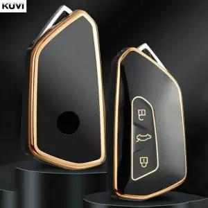 차키케이스 커버 패션 TPU 차량용 원격 키 케이스 셸 Fob 폭스 바겐 골프 8 2020 Skoda Octavia A8 2021 좌