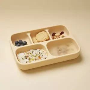 자기주도 실리콘 흡착 5구 식판 이유식 식기 유아식판