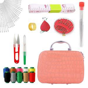2025년 새로운 핑크 모든 스틸 휴대 언제든지 세트 도구 DIY 바늘 수정합니다 제작 보관함 키트 핸드 자수 재봉 업그레이드 것을 가능한