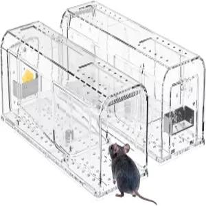 휴머니즘 마우스 트랩 가정용 실내용 라이브 캐치 금지 및 재사용 가능한 출시 가정 실외용 소형 쥐 캐처