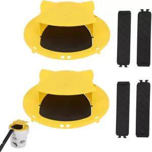 자동 리셋 뚜껑이 있는 마우스 트랩 버킷 인간 설치류 제어용 쥐 뚜껑 5갤런 호환-2PACK