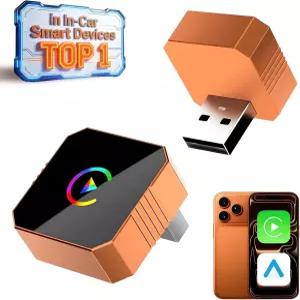 2026 무선 카플레이 어댑터 2 in 1 고속 안정적인 연결 플러그와 함께 유선에서 무선으로 연결되고 iOS 10+