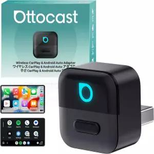 OTTOCAST 미니 피코 무선 카플레이 및 안드로이드 오토 어댑터 - WiFi 6 + 블루투스 5.4 플러그 앤 플레이