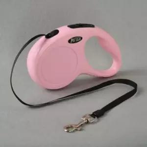 [반려] 강아지 산책 자동 리드줄 핑크 5m M 산책줄