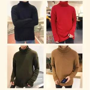 남성 가을 겨울 다뜻한 베이직 터틀넥 니트 티셔츠 wFv3+8axi