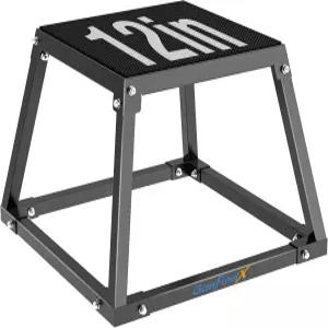 GanFindX 스틸 플라이오메트릭 점프 박스 12/18인치 헤비 듀티 플라요 플랫폼 홈 헬스장용 미끄럼 방지