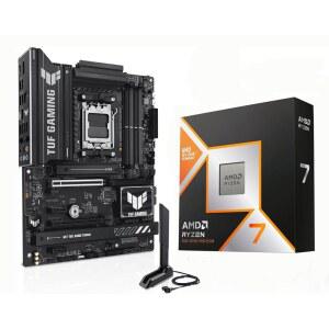 마이크로 센터 AMD Ryzen 7 9800X3D CPU 프로세서와 ASUS TUF 게이밍 B850-PLUS WiFi AM5 ATX 마더보드(DDR5, PCIe 5.0, 3X M.2, Wi-Fi 7, USB 20Gbps 타입-C)