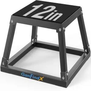 GanFindX 플라이오메트릭 점프 박스 세트 12/18/24 인치 스틸 플라이오 미끄럼 방지 표면이 있는 헤비 듀티